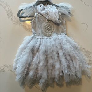 Brand new with tags. Silver BEBE Tutu Du Monde dress.